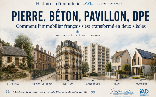 De la maison en pierre du XIXᵉ siècle aux cités ouvrières, des HBM aux villes nouvelles, du pavillon individuel au DPE, découvrez comment nos logements, notre confort et notre rapport à la propriété ont profondément évolué en France en deux siècles.