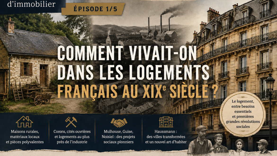 Maisons rurales, cités ouvrières, corons, Familistère et immeubles haussmanniens : découvrez comment les Français se logeaient au XIXᵉ siècle